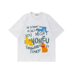 Ellie Seattle Shirt Crew Neck Print Short Sleeve Cotton T-Shirt