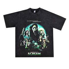 Film Star T Shirt Cotton Loose Nostalgic Short Sleeve American Retro Trendy Niche T-shirt for Men