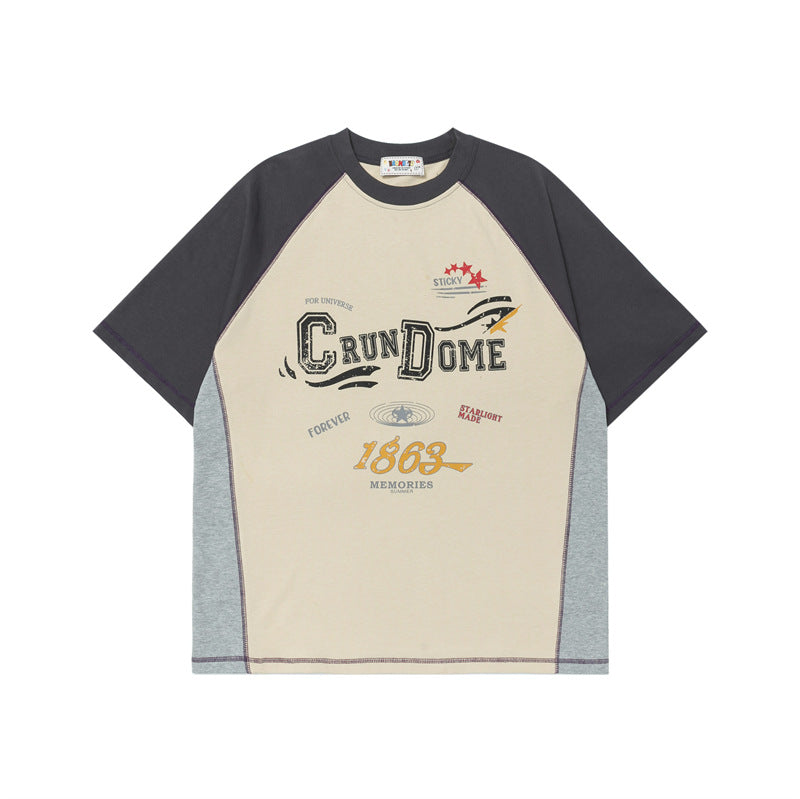 Ellie Seattle Shirt Loose Round Short Sleeve Casual