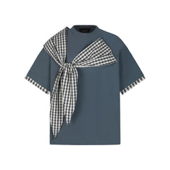 80s Casual Classics Shirts Contrast Checked T-Shirt Short Sleeve Top