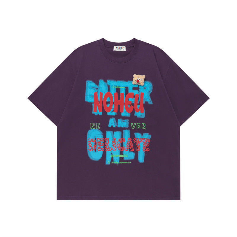 Ellie Seattle Shirt Vintage Graffiti Letter Short Sleeve T-Shirt oversize