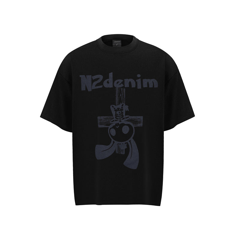 80s Casual Classics Shirts Cartoon Loose Crew Neck Short Sleeve T-Shirt