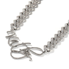 Jewelry Hip Hop Cuban Chain Letter Necklace Diamond Pendant Necklace, Custom rapper Alphabet Pieces