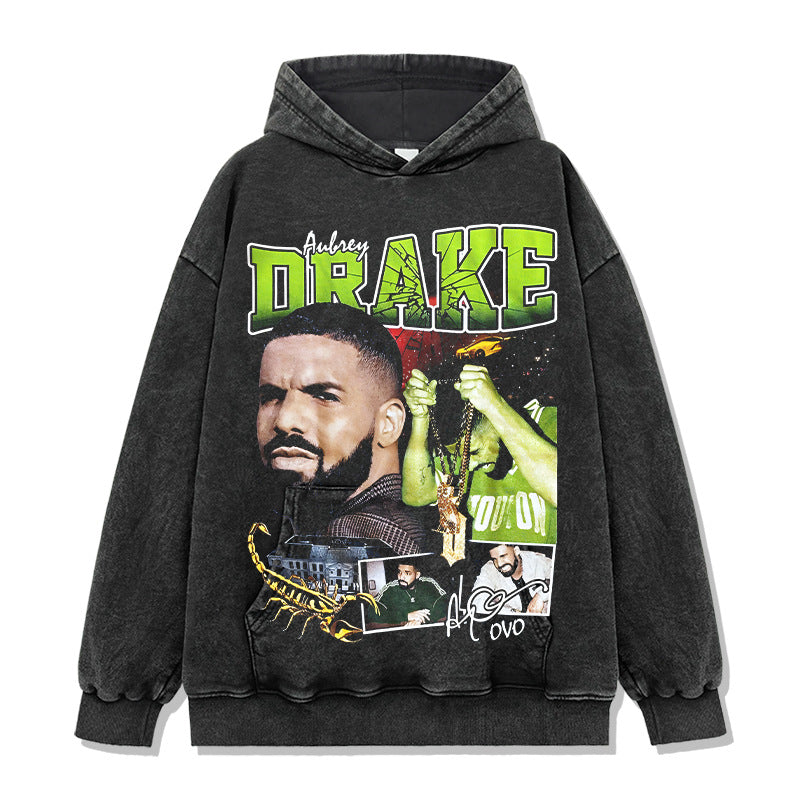 Drake Hoodie Printed Short Sleeve T-Shirt