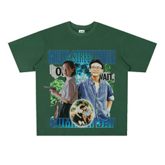 Film Star T Shirt Loose Heavy Retro Street Personality T-shirt Men and Women