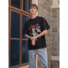 Film Star T Shirt European and American Movies Pure Cotton Loose Short Sleeve Retro Trendy T-shirt