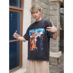 Film Star T Shirt Movie 2001 Space Roaming Printing Personalized Cotton Short Sleeve Loose round Neck Retro T-shirt