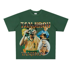 Film Star T Shirt American Retro Street Cotton T-shirt Men and Women