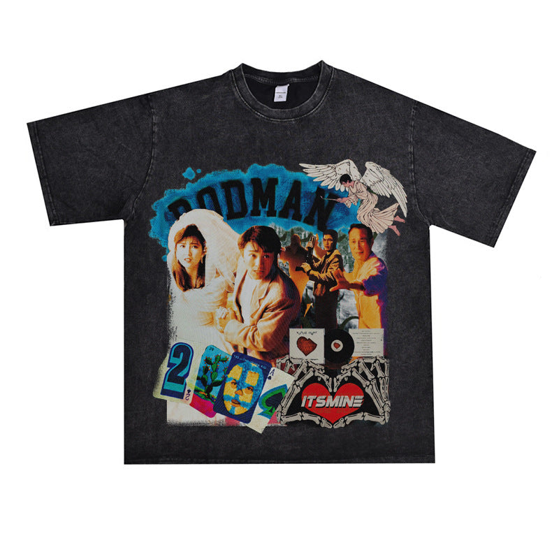 Film Star T Shirt Movie the Unmatchable Match Stephen Chow Short Sleeve American Street Printed T-shirt for Men and Women