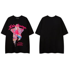 Camisas Vintage Hombre Hip Hop Spider Star Print Short Sleeve T-Shirt