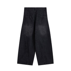 American Men Jeans Vintage Loose Casual Wide Leg Tooling Pants