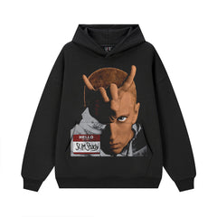 Detroit Eminem Hoodie Eminem Printed Vintage Old Hooded Sweater