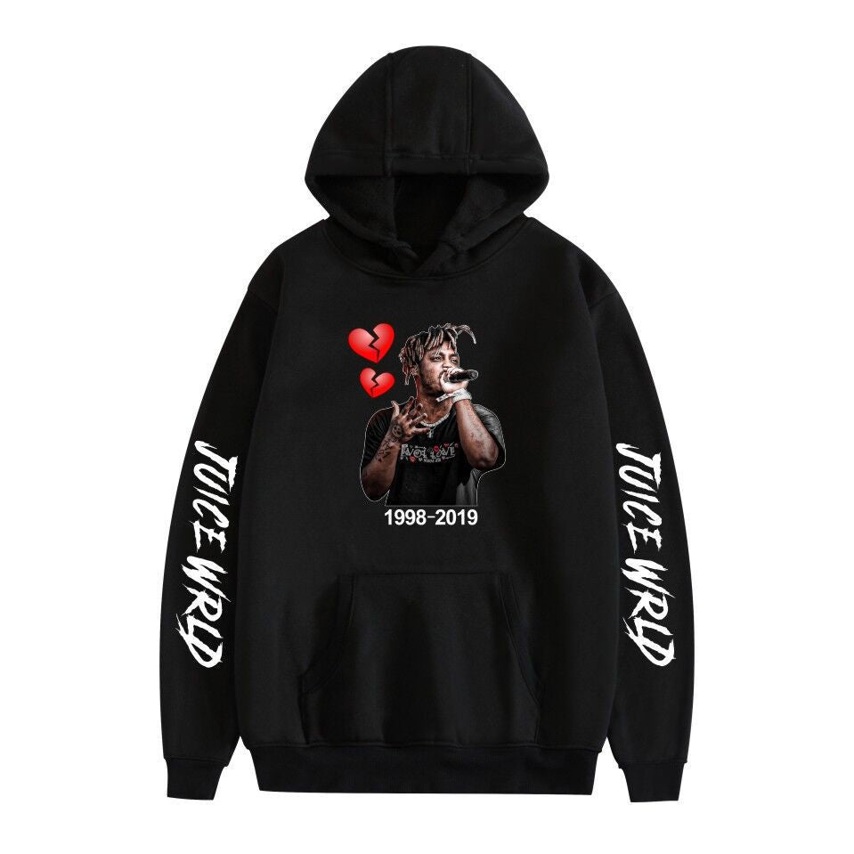 Juice WRLD in Loving Memory Hoodie Rapper Juice WRLD Printed Fashionable Loose Hooded Sweater