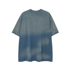 Camisas Vintage Hombre Vintage Washed Old Cleanfit Loose Short Sleeve T-Shirt