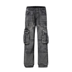 American Mens Jeans Wide Straight Retro Jeans
