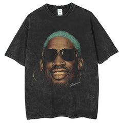 Men T Shirts American Vintage Wash Short Sleeve T-Shirt Street Hip Hop