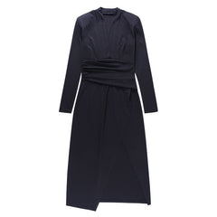 Emily Ratajkowski Dress Slim Fit Slit Sexy Temperament Dress