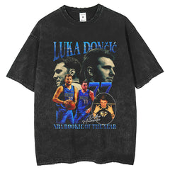 Men T Shirts American Loose Half Sleeve T-Shirt Washed and Old