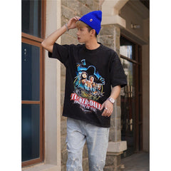 Film Star T Shirt Movie Tucker and Dale Vs Evil Pure Cotton Loose Short Sleeve American Retro T-shirt Men and Women