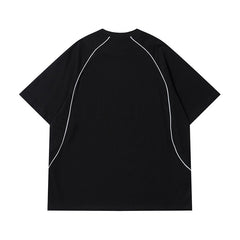 Camisas Vintage Hombre Alphabet Print Short Sleeve T-Shirt