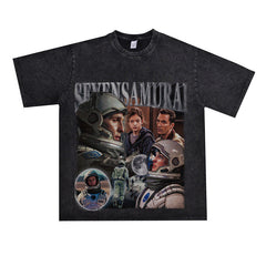 Film Star T Shirt Movie Space Interstellar Cotton Short Sleeve Loose American Retro T-shirt