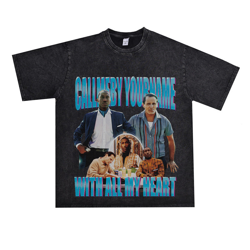 Film Star T Shirt Movie Green Book Loose Retro Street Pure Cotton Personalized T-shirt Men and Women