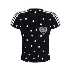 80s Casual Classics Shirts Vintage Star Print T-Shirt