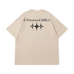 Camisas Vintage Hombre Vintage Alphabet Print Short Sleeve T-Shirt