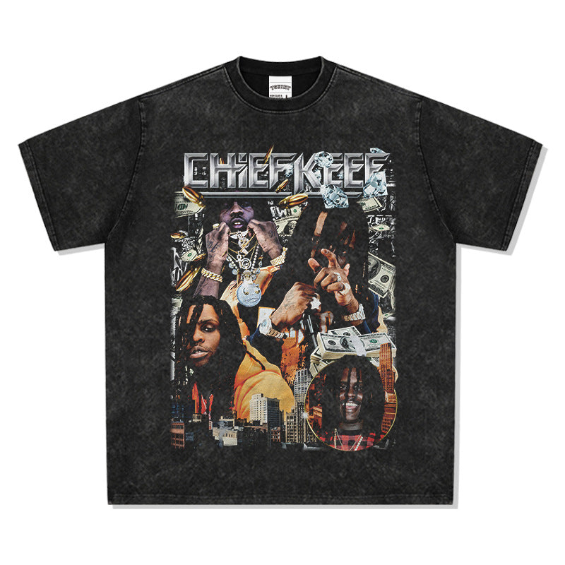 Chief Keef T-Shirt Vintage Hip Hop Print T-Shirt