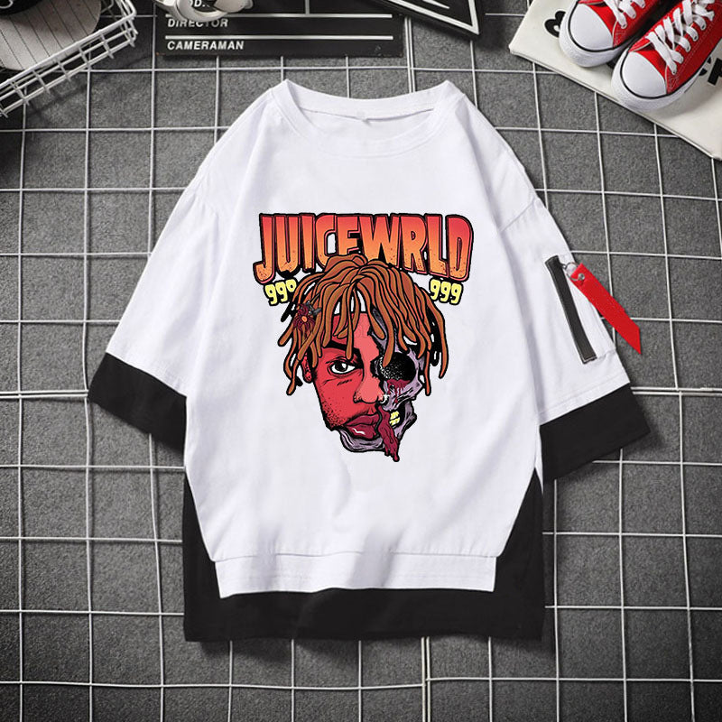 Juice WRLD T Shirt Fashion Summer Loose Casual plus Size 5-Point Sleeve
