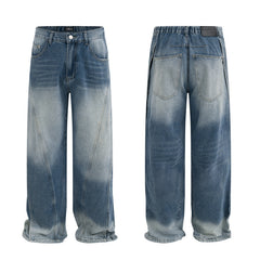 American Mens Jeans Fall Loose Jeans Straight Pants