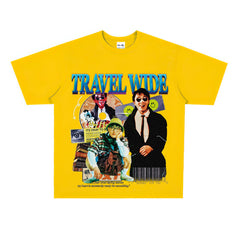 Film Star T Shirt Stephen Chow Short-Sleeved American Retro T-shirt for Men