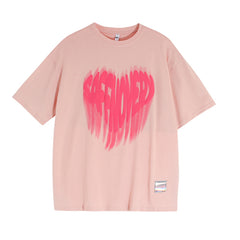 Camisas Vintage Hombre Vintage Love Foam Graffiti Short Sleeve T-Shirt