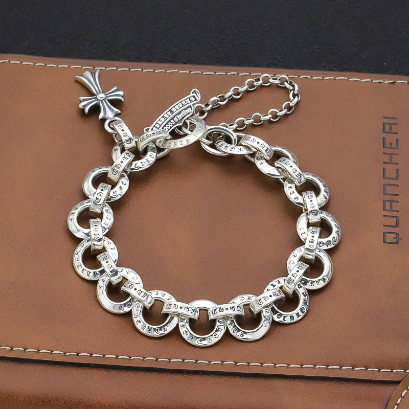 Chrome Heart Bracelet Letter Vintage Cross