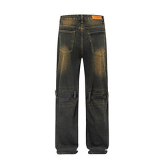 American Mens Jeans Vintage Water Mill Nostalgic Tooling Jeans