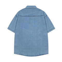 Ellie Seattle Shirt Vintage Cartoon Embroidered Short Sleeve Shirt