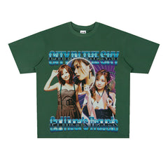 Film Star T Shirt Loose Heavy Retro Street T-shirt Men and Women