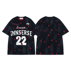 Ellie Seattle Shirt Washed Graffiti Crew Neck T-Shirt