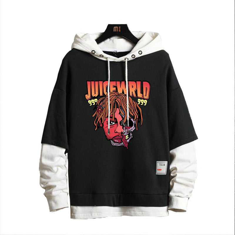 Juice WRLD in Loving Memory Hoodie Singer Juice WRLD Printing Fashion Loose False Two Pieces Spring and Autumn