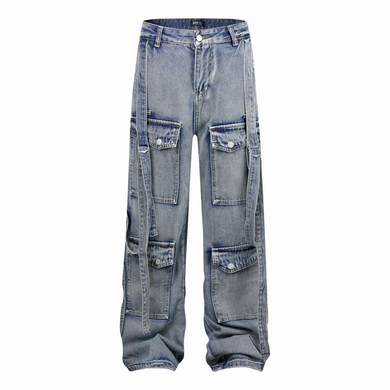 American Mens Jeans Washed and Used Tooling Jeans