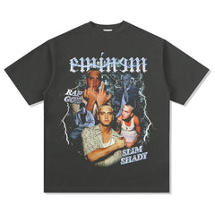 Detroit Eminem T Shirt Detroit Eminem Printed Short Sleeve Cotton Heavy Loose