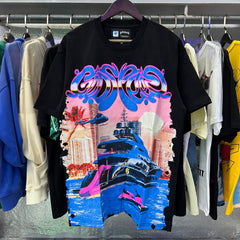 Godspeed T Shirts Luxury Cruise Helicopter Printing Cotton Casual Short Sleeves Men and Women