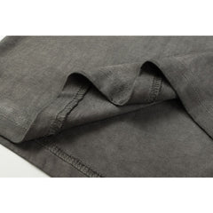 Camisas Vintage Hombre Vintage Washed Old Loose Short Sleeve T-Shirt