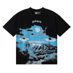 Godspeed t Shirts Hollywood Night Print Cotton Casual Short Sleeve Men and Women