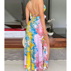 Mariah Carey Dress Mid-Color Slit Dress