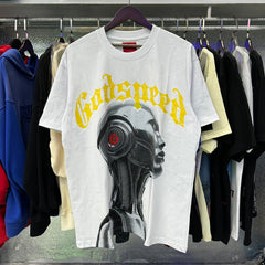 Godspeed t Shirts Technology Robot Printing Cotton Casual Short Sleeve Men and Women