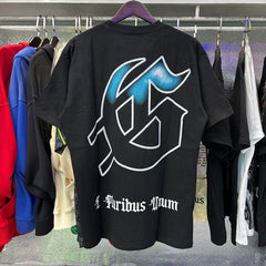 Godspeed T Shirts Falling Skull Print Cotton Casual Short Sleeve Men and Women