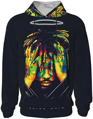 Juice WRLD in Loving Memory Hoodie 3D Figure Head Print Juice WRLD Hip Hop Loose Sweatshirt