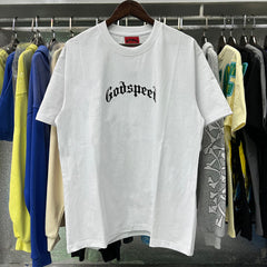 Godspeed T Shirts Skull Rose Clock Plate Double Yarn Cotton Casual Short Sleeve Men and Women