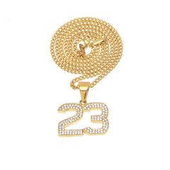 Jewelry Diamond 'Number 23 ' Necklace Number Pieces Royalty